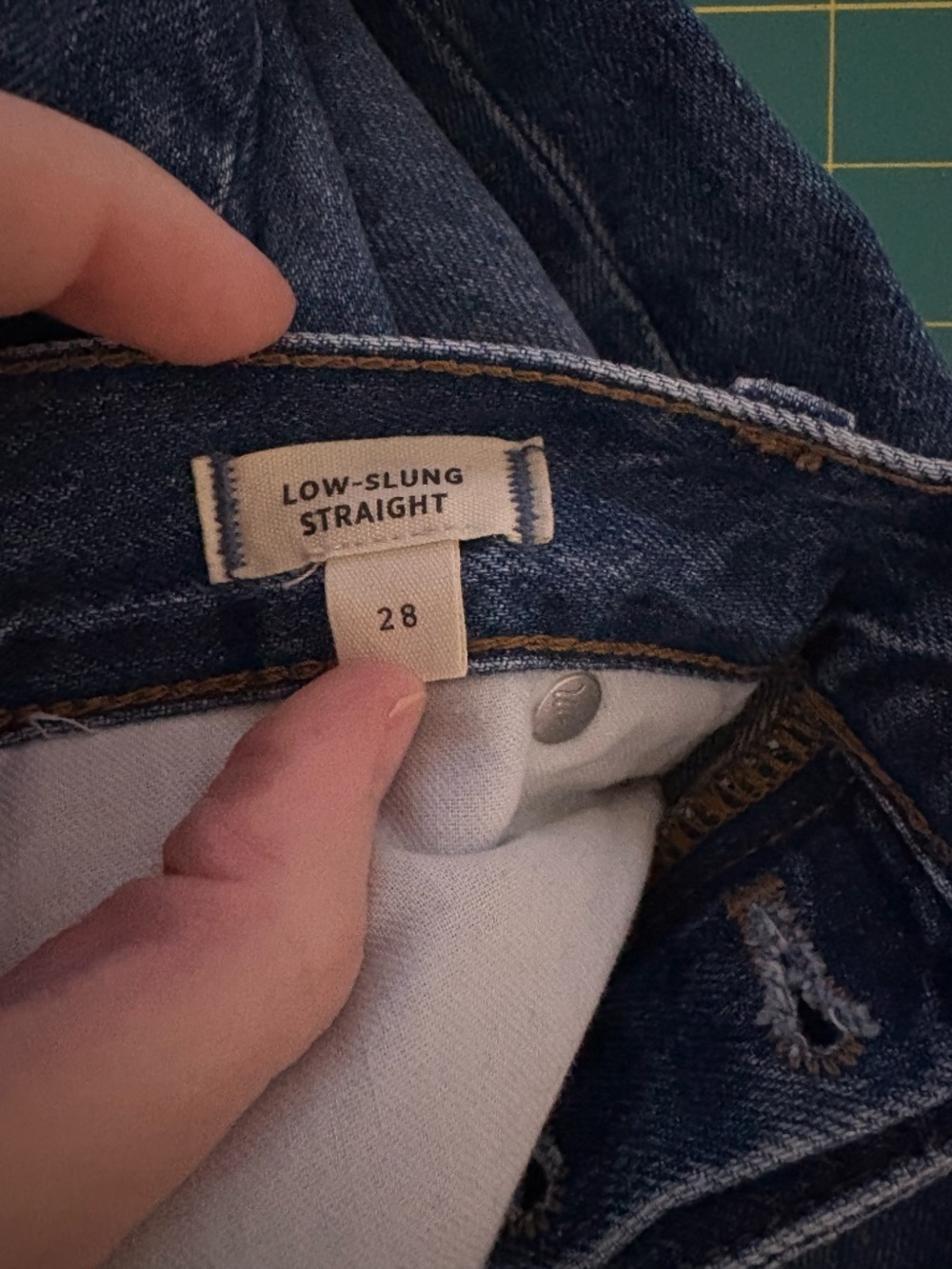 Madewell Low Slung Straight Jeans Size 28 Button Up Light Wash - Picture 3 of 4